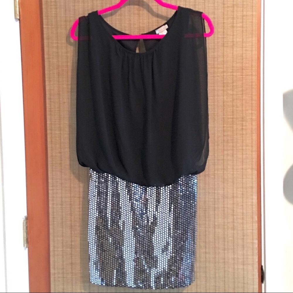 Rubber Ducky Prods Inc Black & Silver Sequin Dress